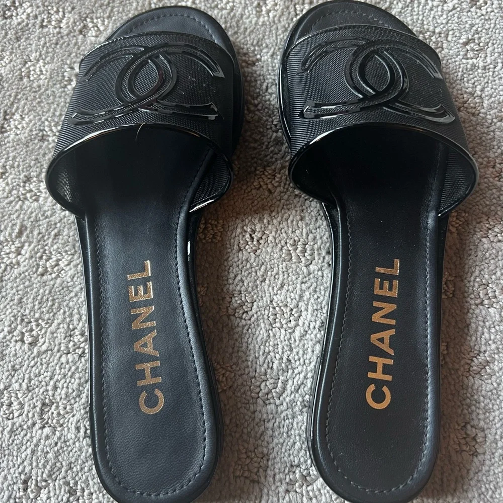 Brand new authentic CHANEL  slide sandals for sale! - Picture 6 of 10
